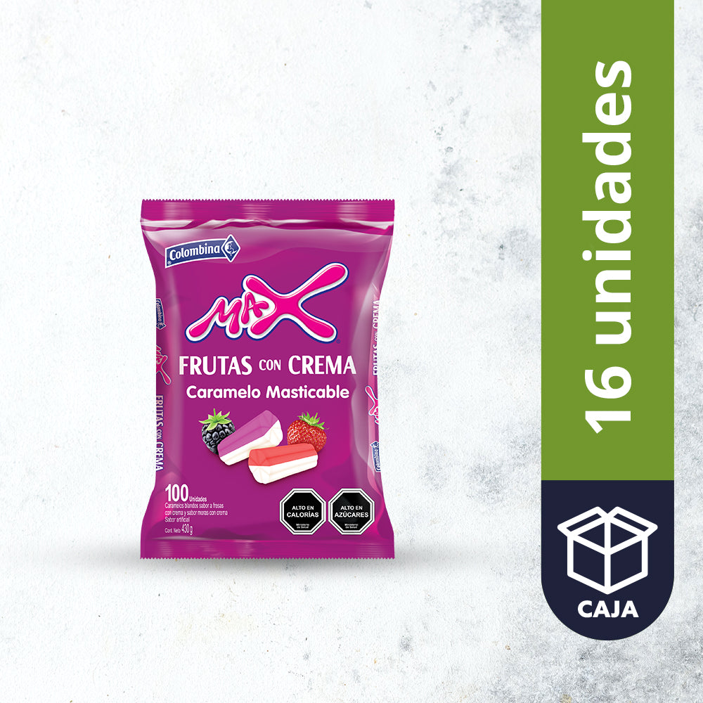 Barra Masticable Max Colombina Fruta con crema 430g