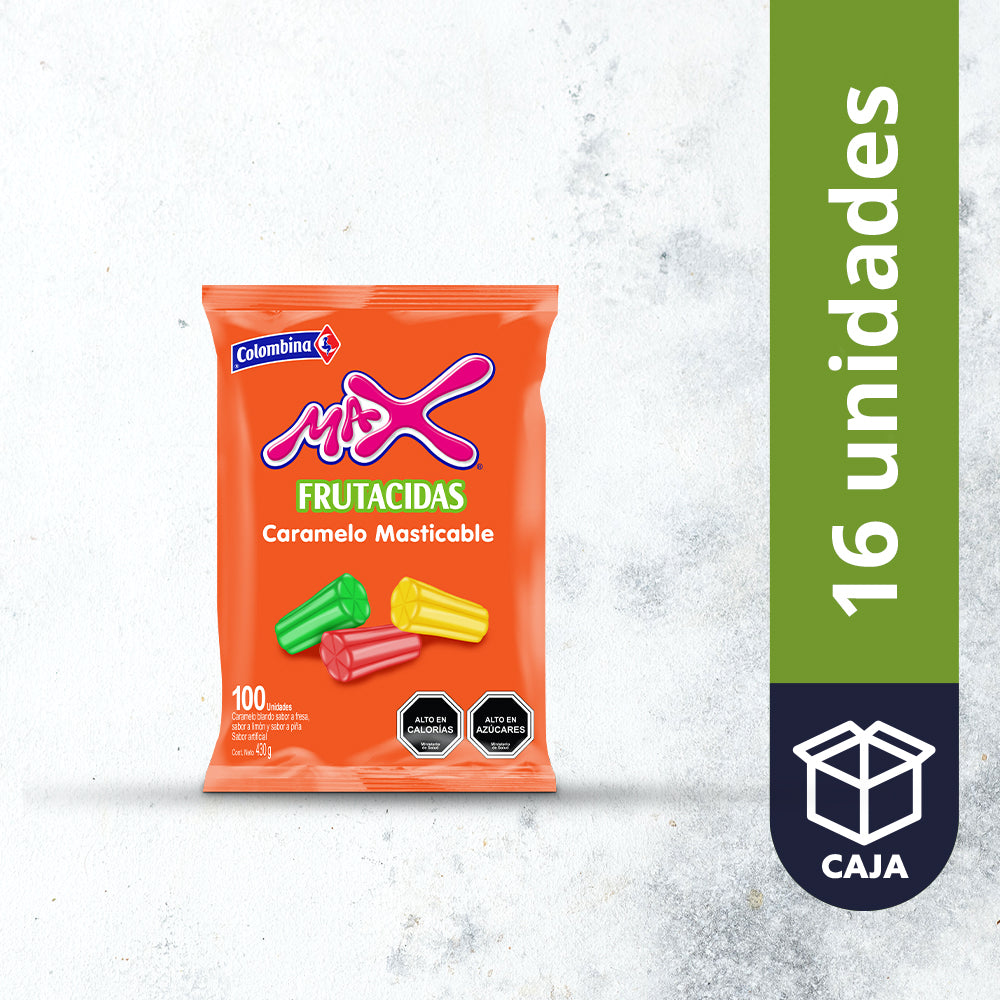 Max Frutacidas Barra Masticable Max Colombina Frutacida 430g - Prosud Market