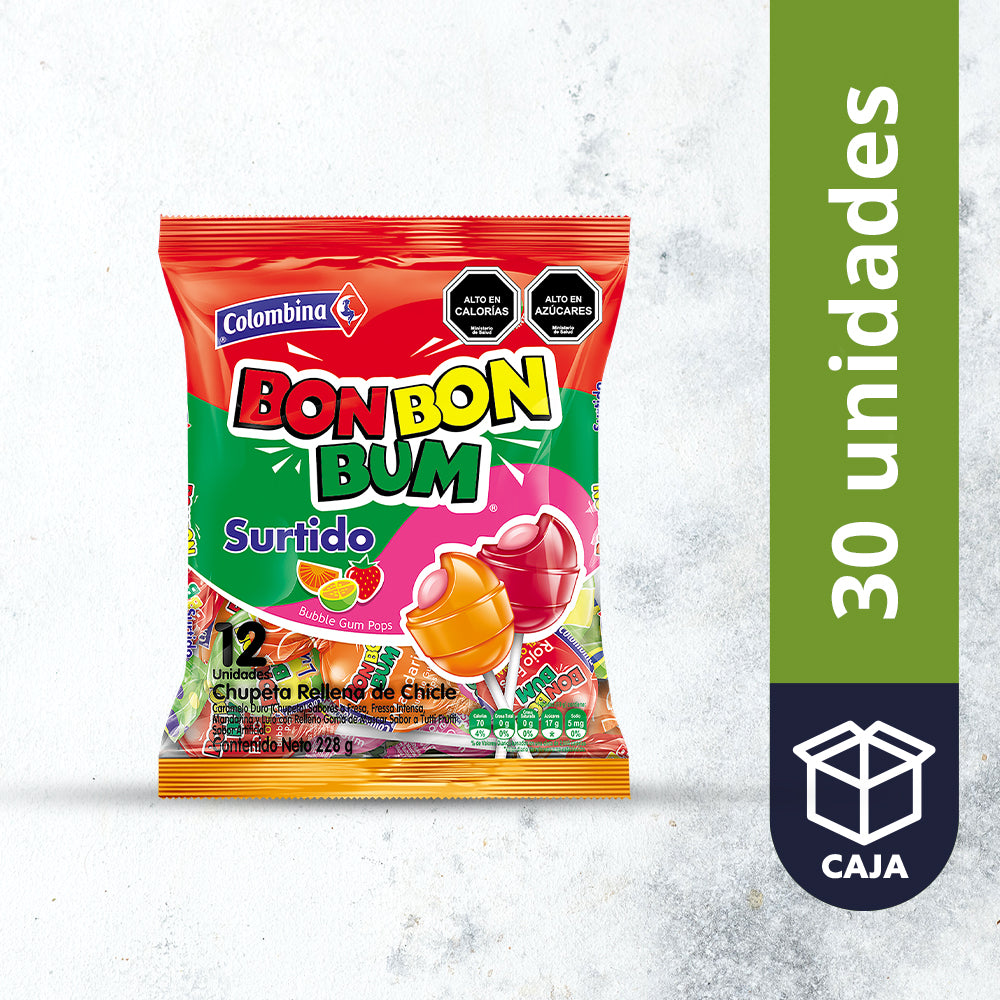 Chupete Colombina Bon Bon Bum Surtido 12 uds.