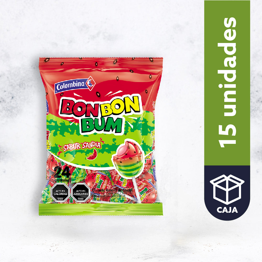 Chupete Colombina Bon Bon Bum Sandia 24 uds.