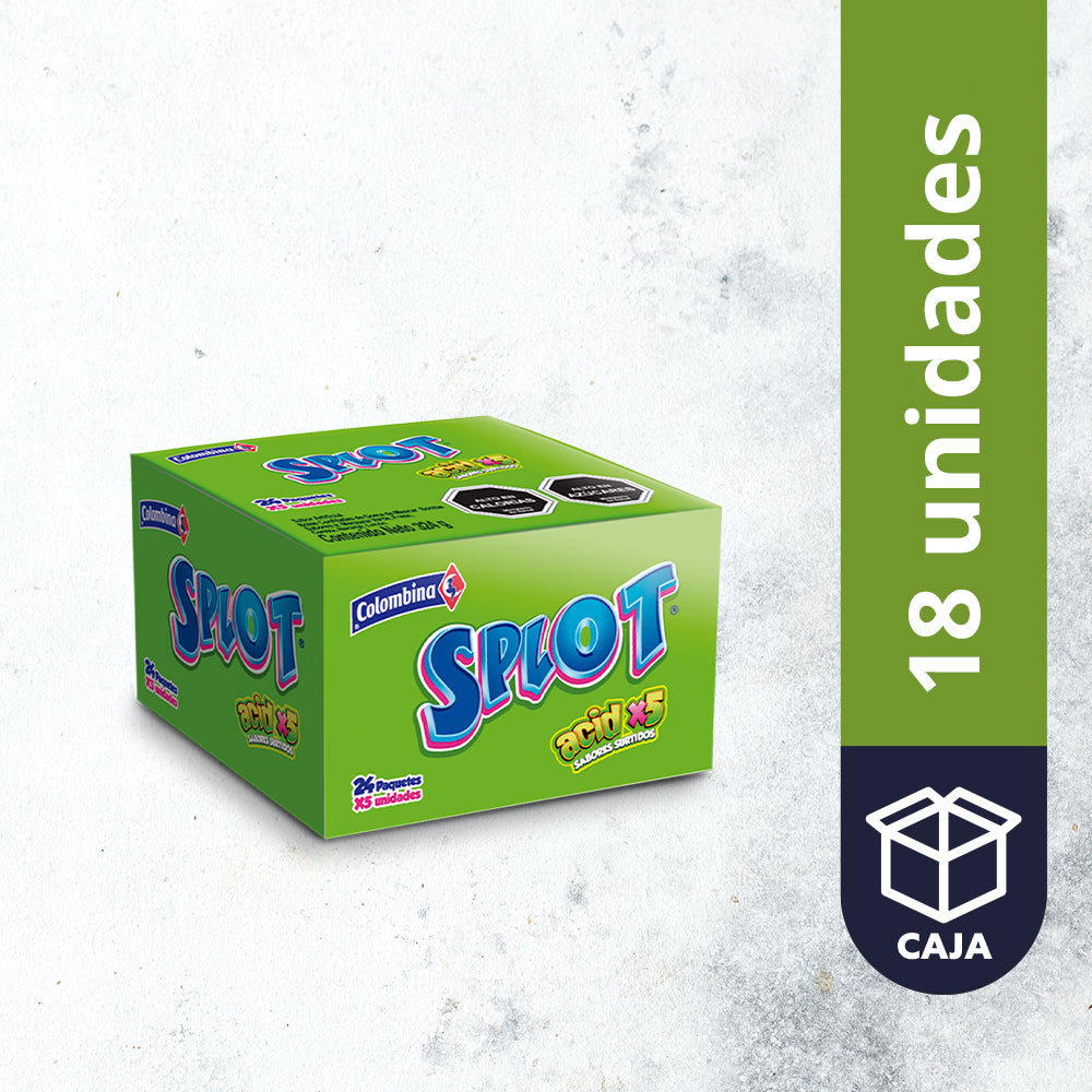 Chicle Splot Acido Colombina 24 uds.