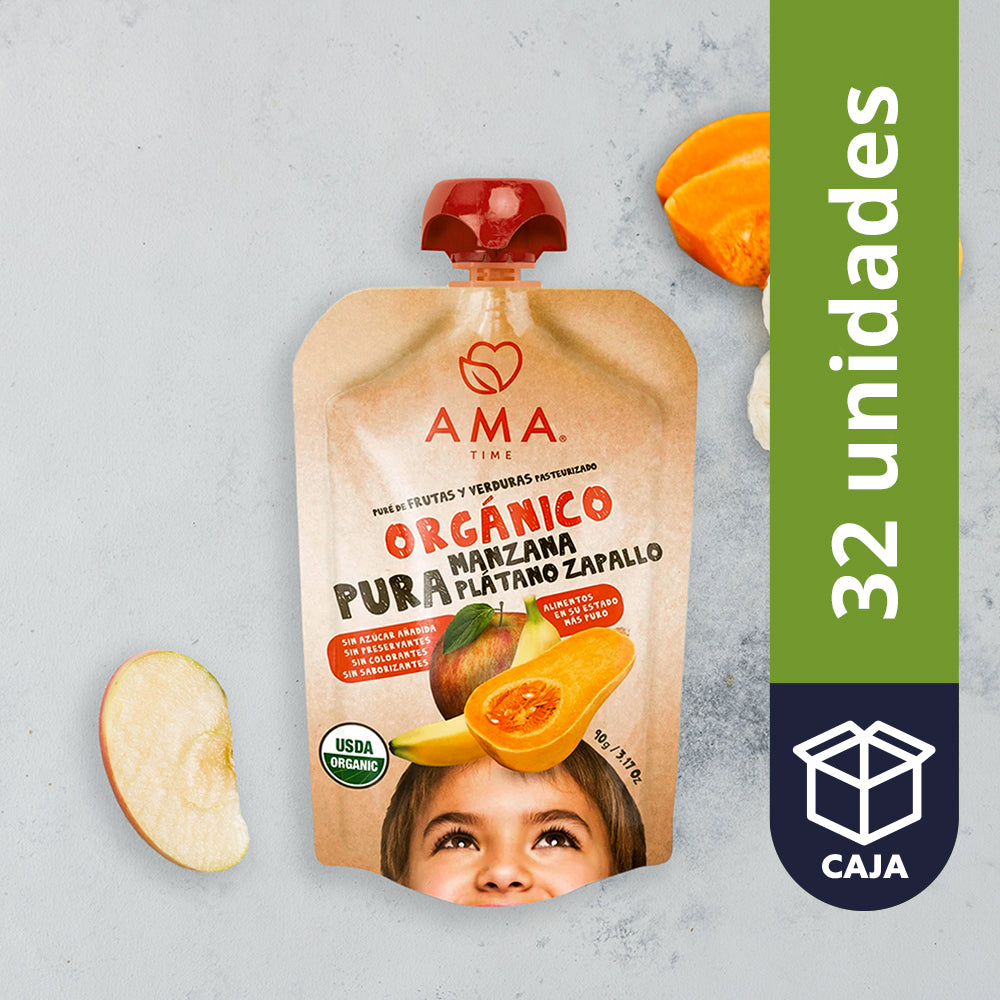 Puré Plátano Zapallo Orgánico 90gr