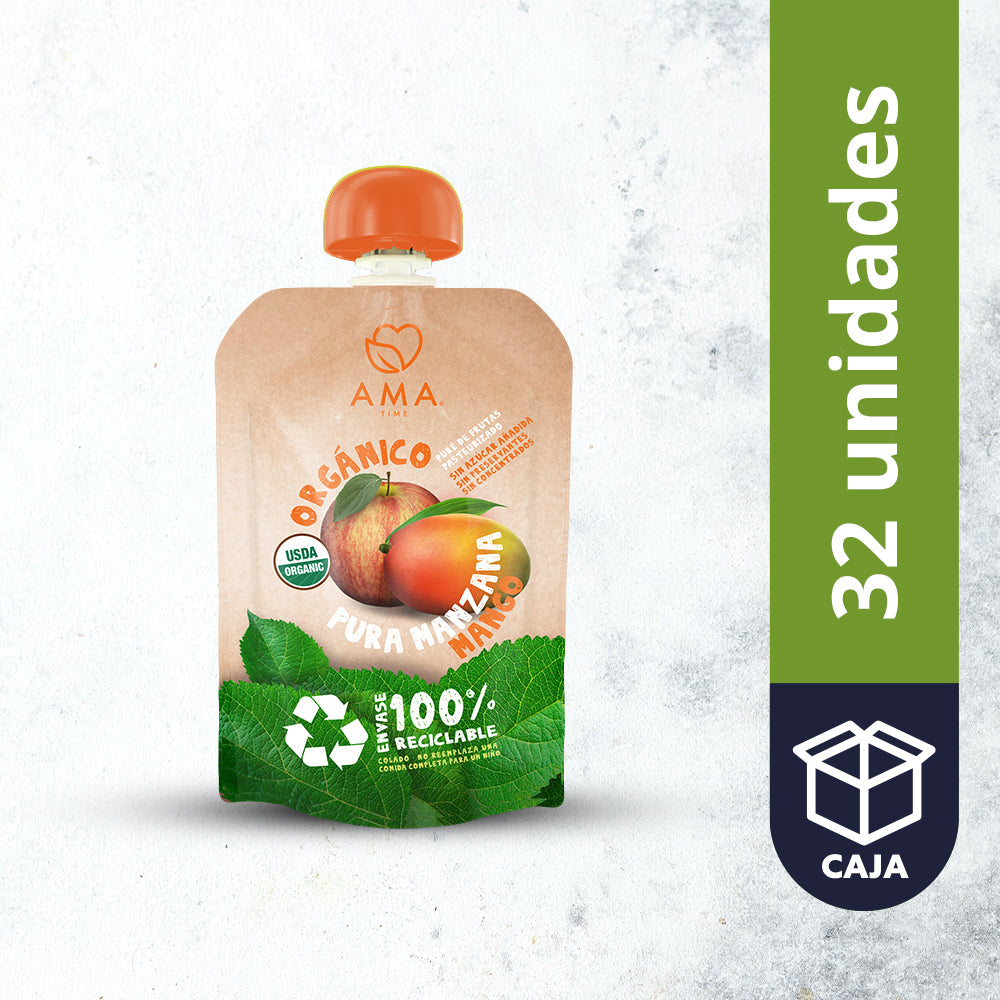 Puré de Manzana mango Orgánico 90gr