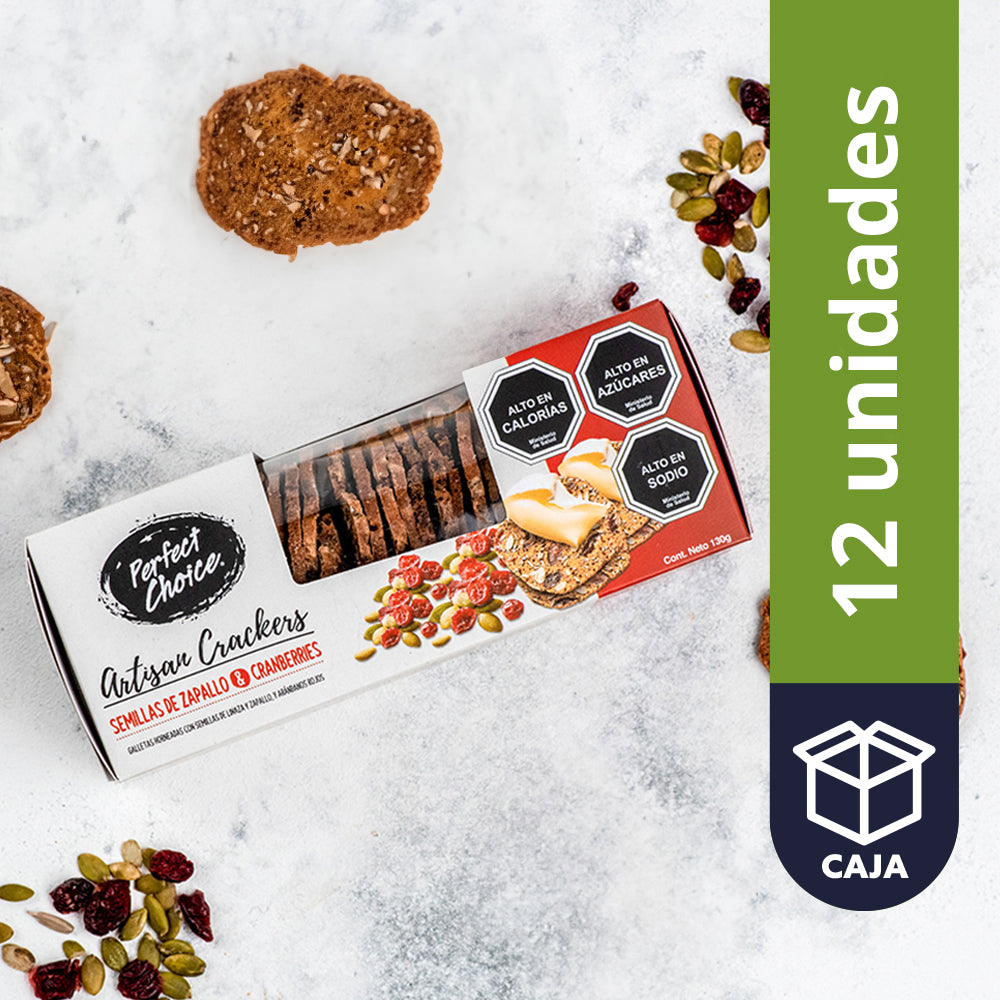Artisan Crackers Cranberries &amp; Semillas de Zapallo 130 gr